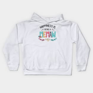 Happiness Is Being A Memaw Wildflowers Valentines Mothers Day Kids Hoodie